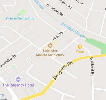 map for Leicester Montessori School