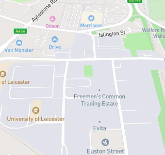 map for Leicester Sports Centre