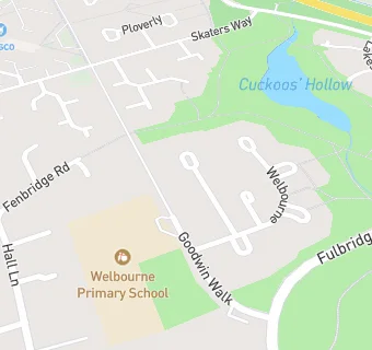 map for Welbourne Primary School