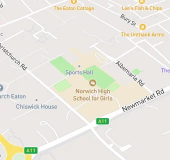 map for Norwich High School for Girls