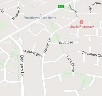 map for Warren Lane Surgery