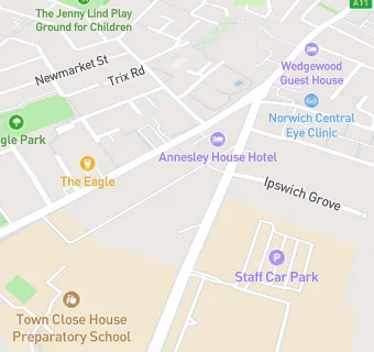 map for Town Close House Pre Prep School