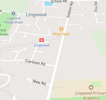 map for Lingwood Primary Academy