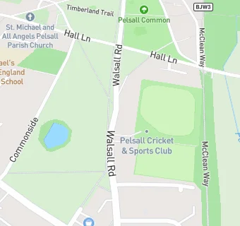 map for Pelsall Cricket And Sports Club