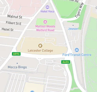 map for Leicester College