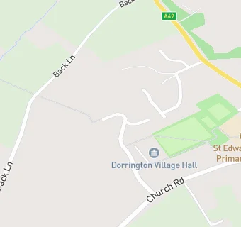 map for Dorrington Surgery