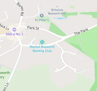 map for Market Bosworth Bowling Club