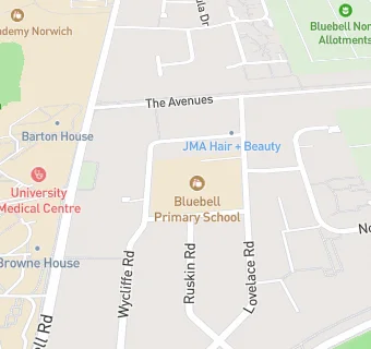 map for Northfields First and Nursery School, Norwich