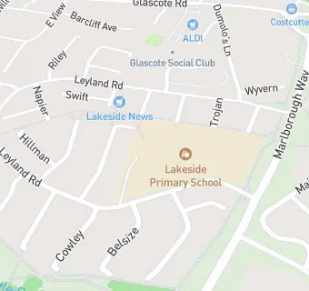 map for Lakeside Primary School