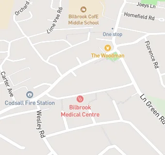 map for Bilbrook Medical Centre