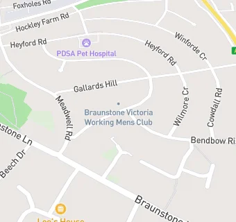 map for Braunstone Victoria Working Mens Club