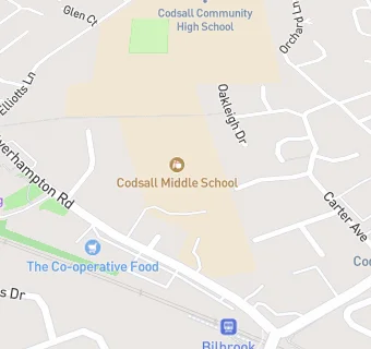 map for Codsall Community High School