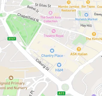 map for Wagamama