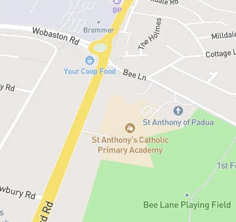 map for St Anthony's Catholic Primary Academy