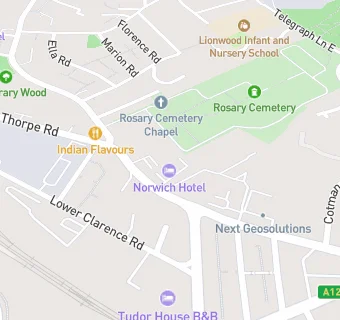 map for The Norwich Hotel (catering)