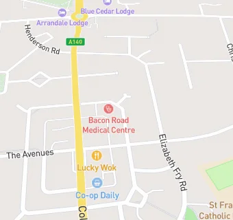 map for Bacon Road Medical Centre