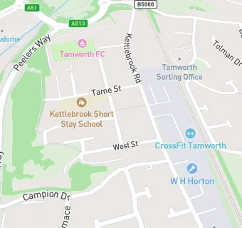 map for Kettlebrook News And Off Licence