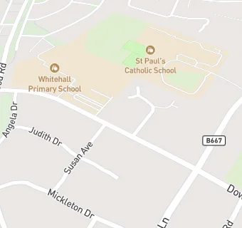 map for Whitehall Primary School