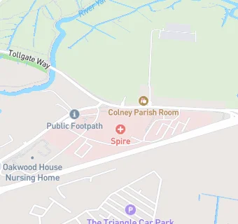 map for Spire Norwich Hospital