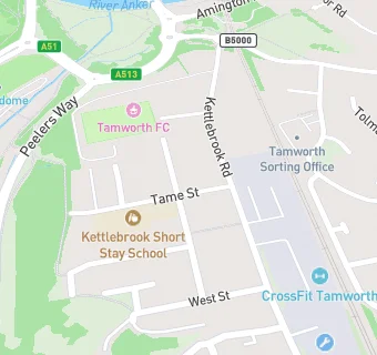 map for Kettlebrook Wmc & Institute