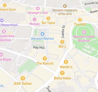 map for Pret A Manger