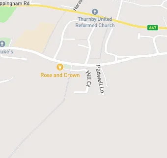 map for Bushby Surgery