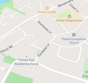 map for Pelsall Hall Residential Home