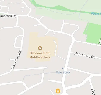 map for Bilbrook CofE (VC) Middle School