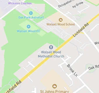 map for Walsall Wood Health Centre