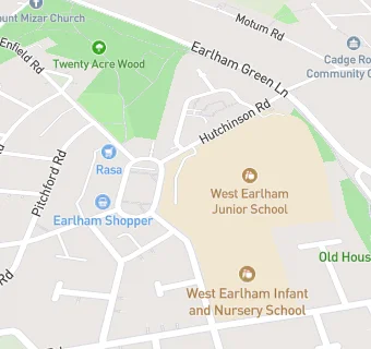 map for West Earlham Infant and Nursery School