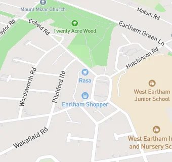 map for Earlham Shopper