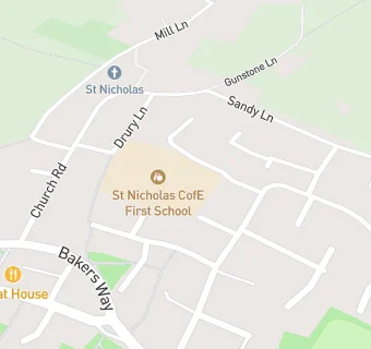 map for St Nicholas CofE (C) First School