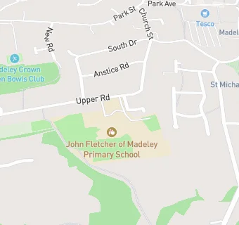 map for John Fletcher Of Madeley Primary School Breakfast Club