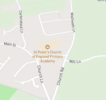 map for St Peter's CE Primary Academy