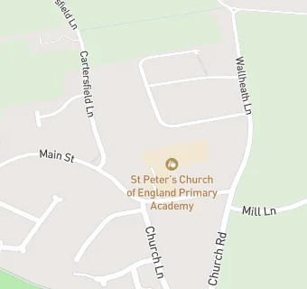 map for St Peter's Church of England Primary Academy