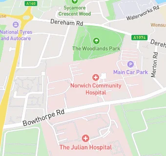 map for The Julian Hospital - G4S FM