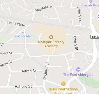 map for Moorgate Community Primary School