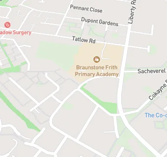 map for Braunstone Frith Primary School