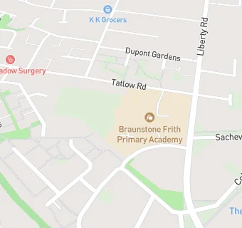 map for Braunstone Frith Primary Academy