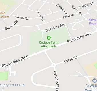 map for County Arts Bowls Club