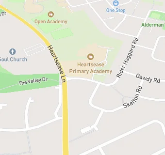 map for Heartsease Primary School