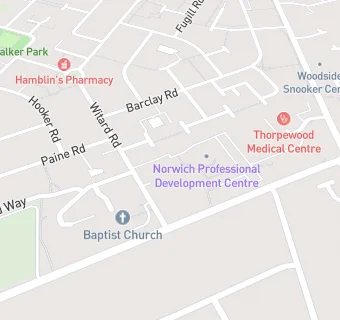 map for Woodside First and Nursery Community School, Norwich