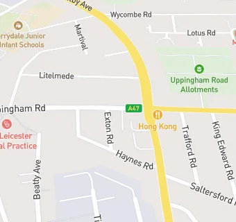 map for Uppingham Dental Practice Ltd