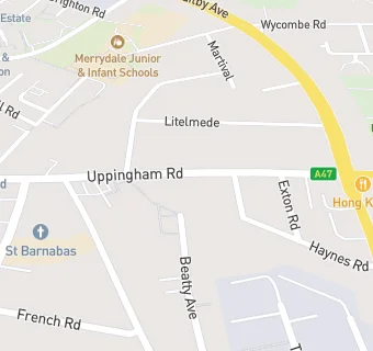 map for East Leicester Medical Practice