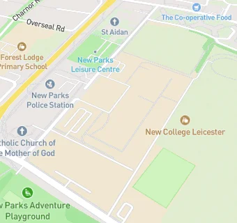 map for New College Leicester