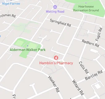 map for Hamblins Pharmacy