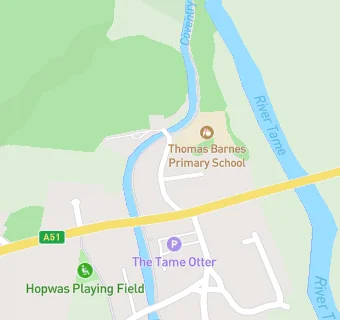 map for Thomas Barnes Primary School