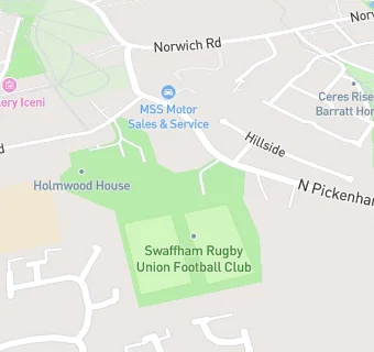 map for Swaffham Rugby Football Club Ltd