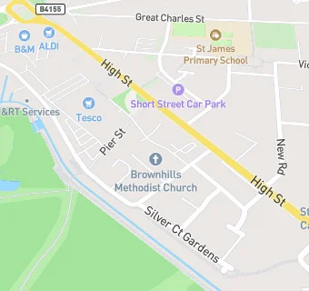 map for Brownhills Methodist Church