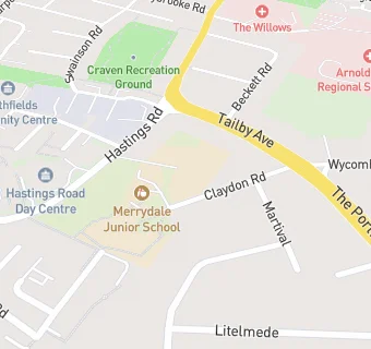 map for Merrydale Infant School